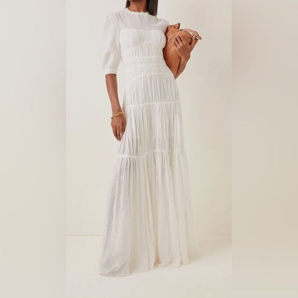 Jonathan Simkhai Fira Ruched Open Back Maxi Dress - Like New - Picture 5 of 7